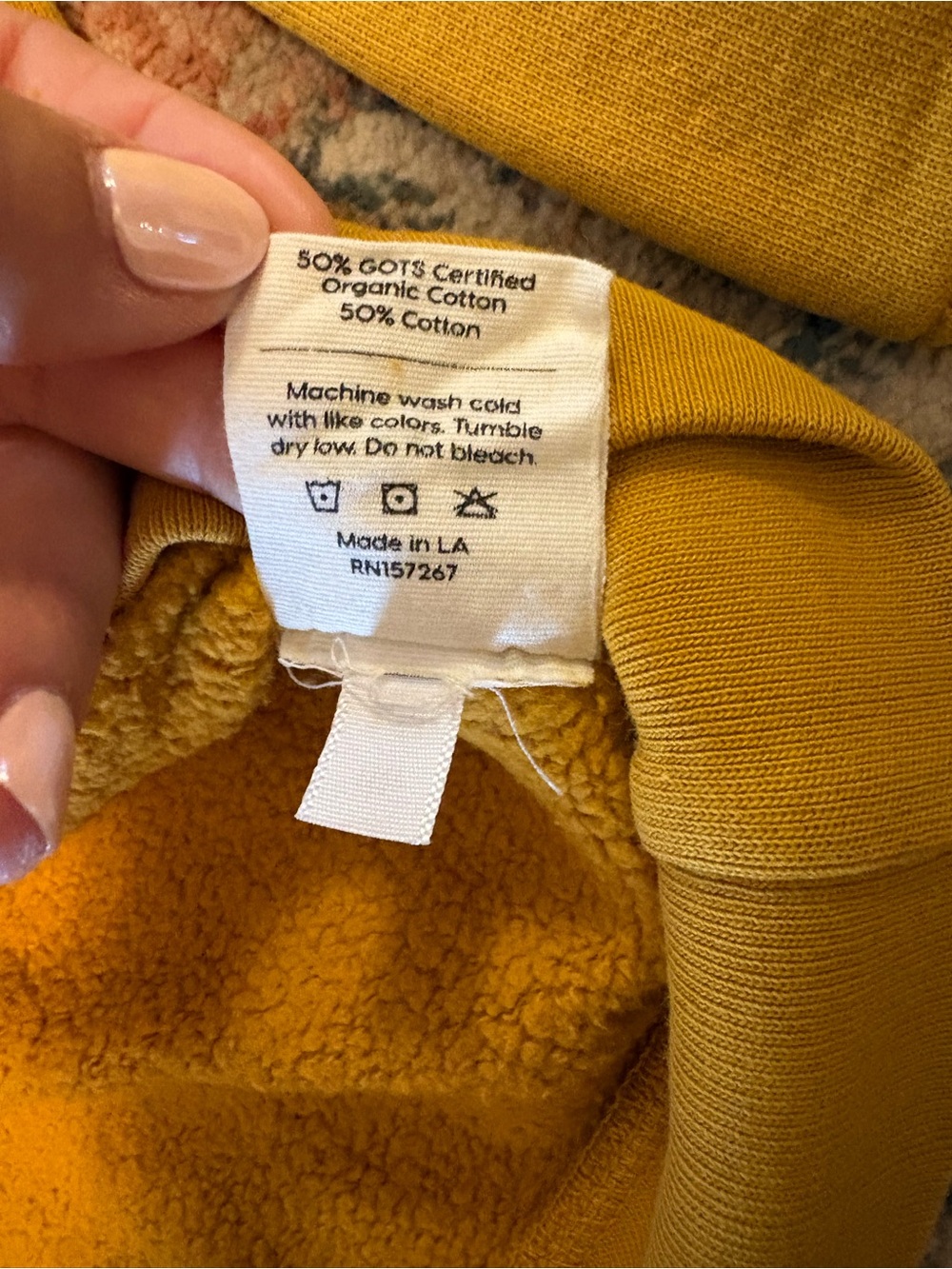 Mate Crewneck Sweatshirt - Mustard Yellow-size M - Picture 6 of 9